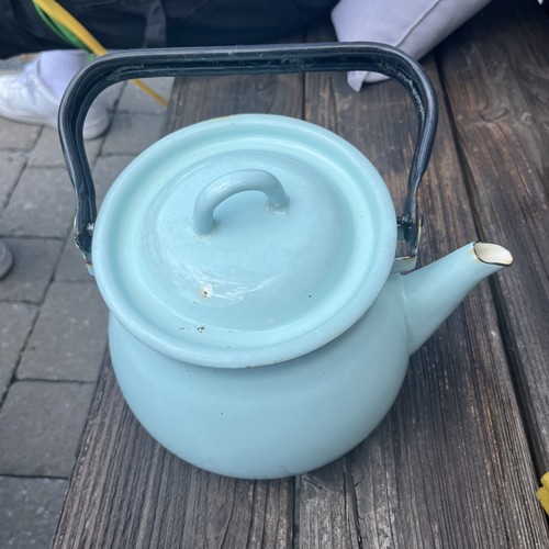 Vintage emaille kanne mint - vintage,