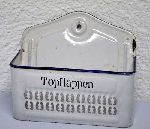 Antiker emaille topflappen - emaille,