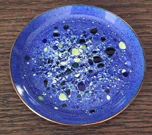 Alter blau gelber - gelber, emaille