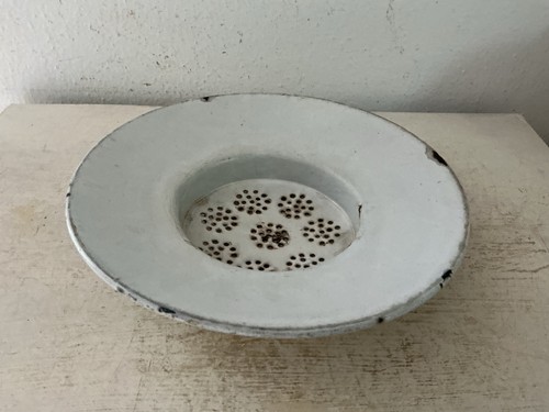 Altes emaille sieb shabby - altes,