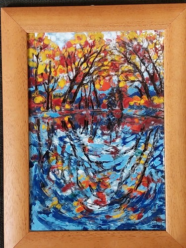 Emaille bild kunst - emaille,