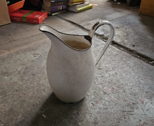 Vintage emaille krug kanne - /,