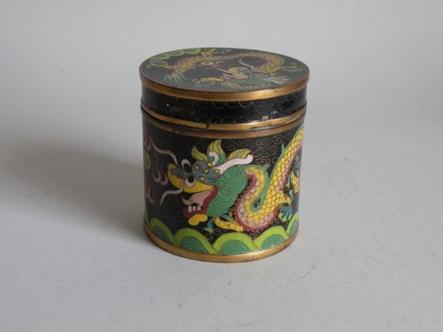 Antike cloisonne drachendose - cloisonne,