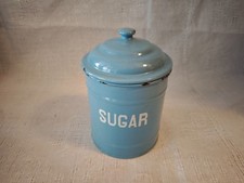 Emaille Zuckerdose Antik "