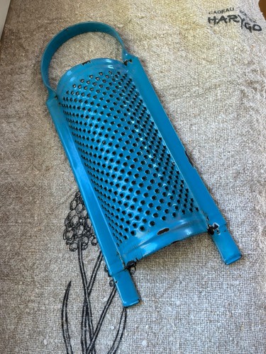 Emaille reibe blau shabby - reibe,