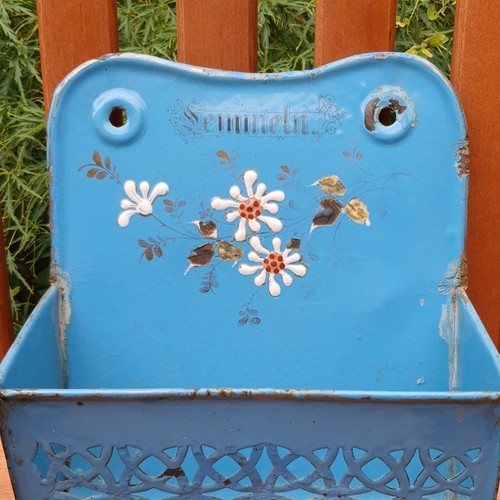 Emailware wandbehälter blau - wandbehälter,