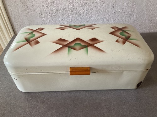 Emaille brotdose antik shabby - emaille,
