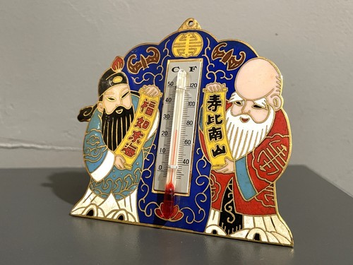 Cloisonné thermometer messing - thermometer,