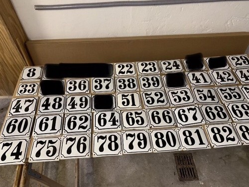 Vintage hausnummer emaille - hausnummer,