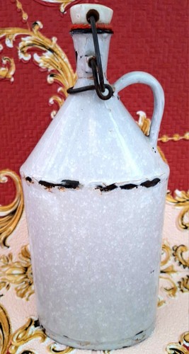 Alte emaille trinkflasche - emaille,
