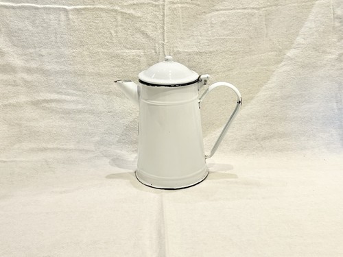 Vintage emaille kanne - emaille, weiß