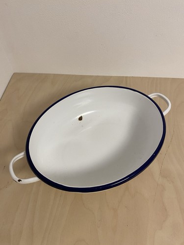 Emaille schale vintage oval - emaille,