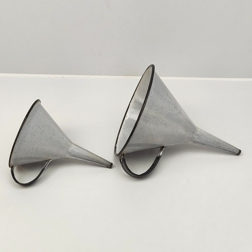 Vintage emaille trichter grau - vintage,