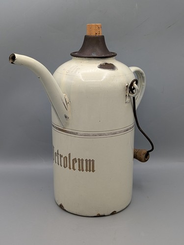 Emaille petroleumkanne antik - emaille,