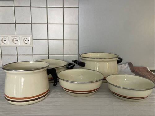 Altes emaille kochset töpfe - altes,