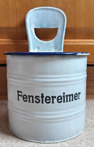 Alter antiker emaille eimer - alter,